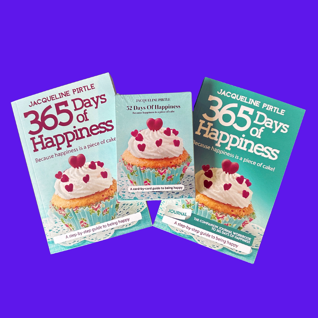 365 Days Of Happiness Book, Journal Workbook, Card Deck Bundle